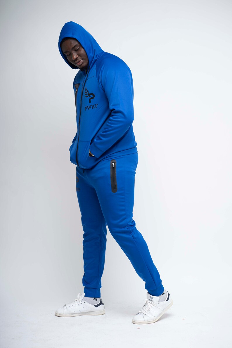 Unisex Zipper Tracksuit Blue image 6