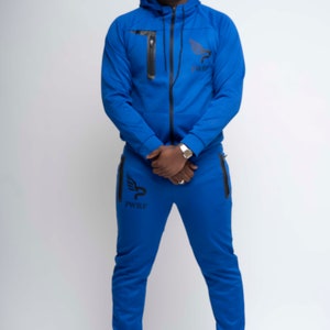 Unisex Zipper Tracksuit Blue image 8