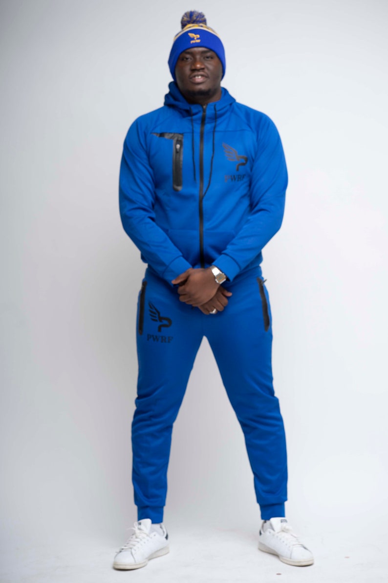 Unisex Zipper Tracksuit Blue image 8