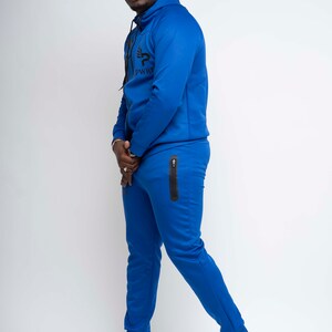 Unisex Zipper Tracksuit Blue image 4