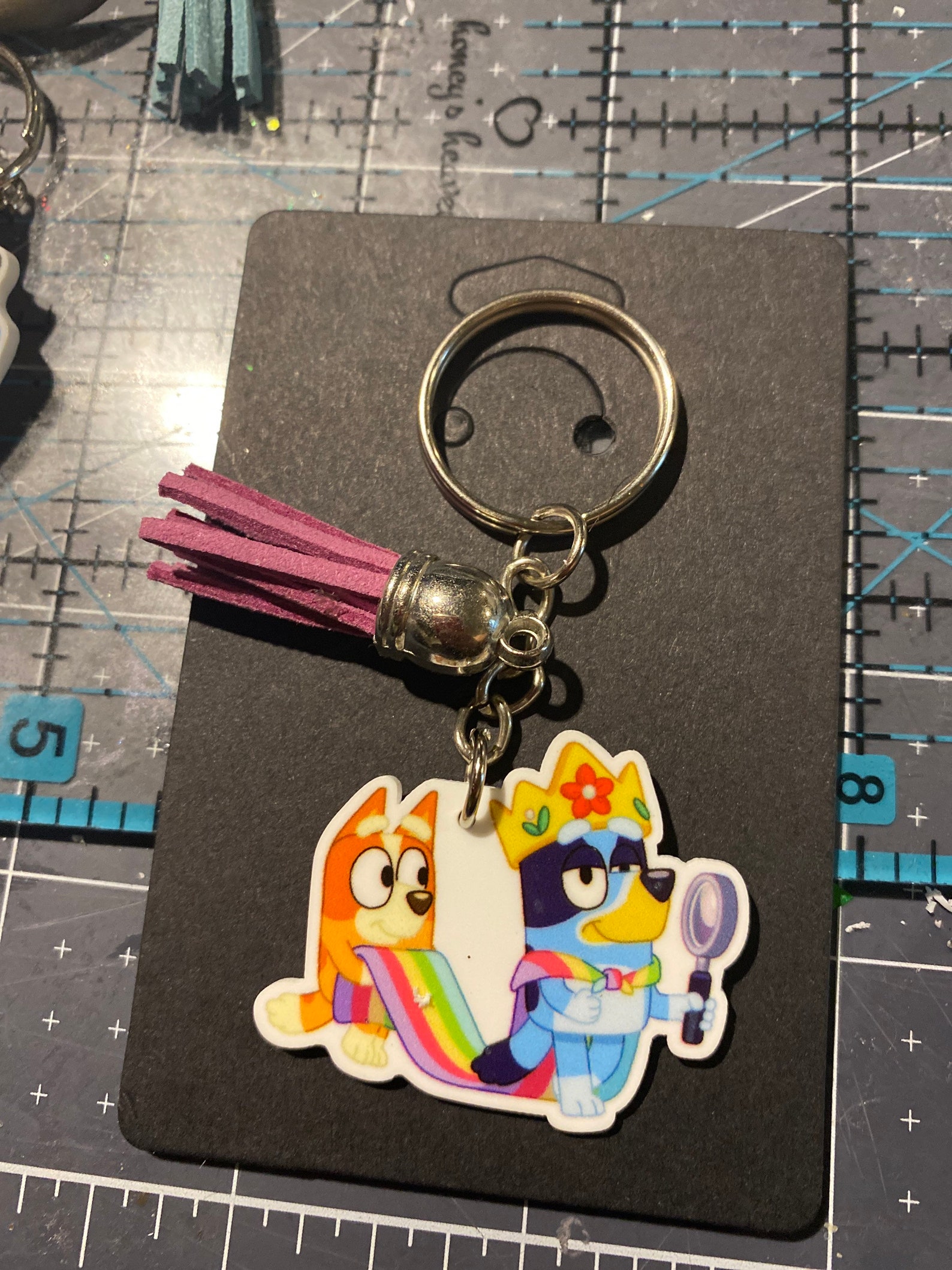 Bluey and Bingo Keychain Etsy Australia