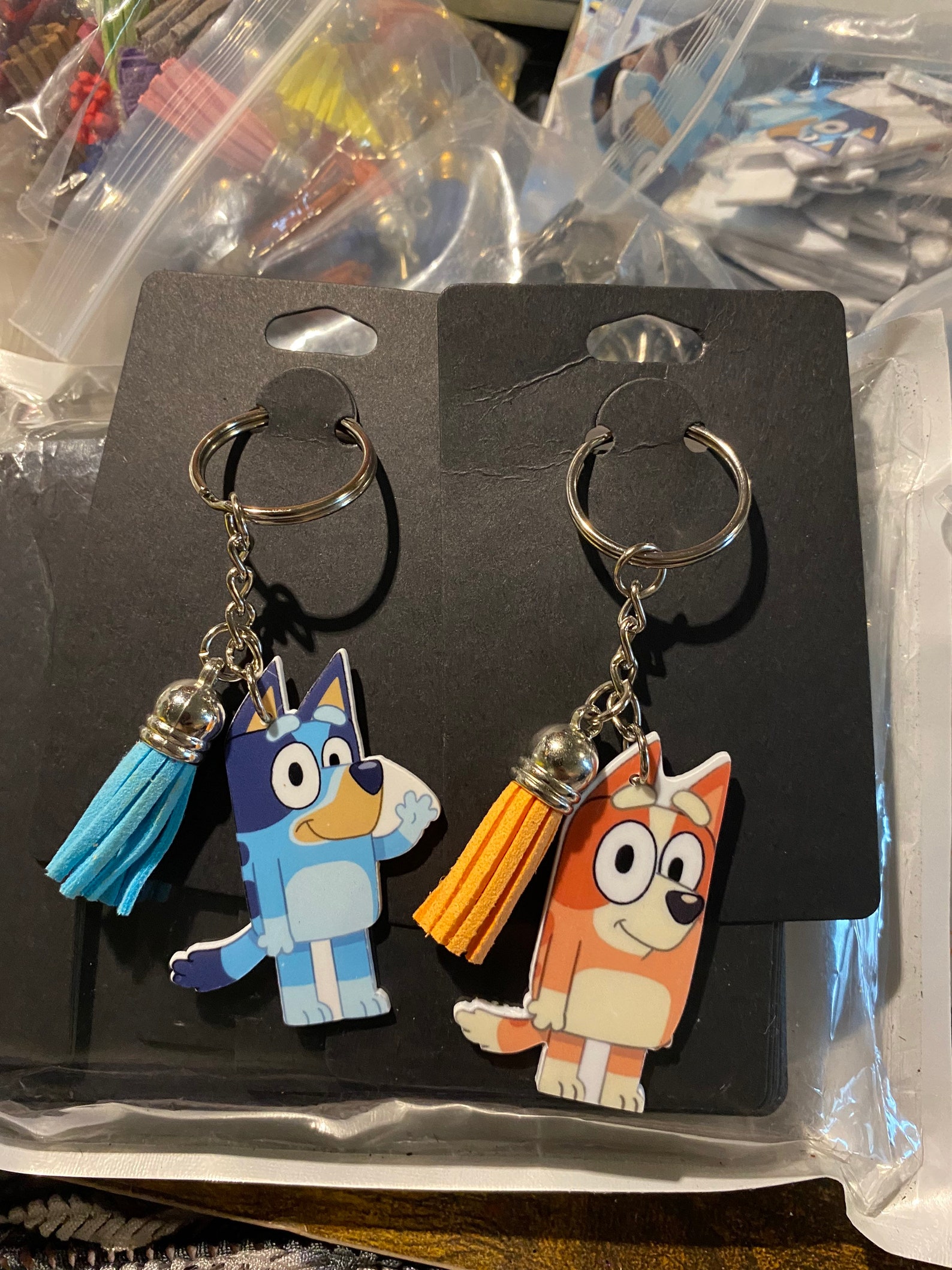 Bluey and Bingo Keychain Set Etsy India