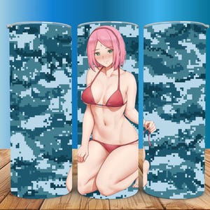 Anime Inspired 20 oz stainless-steel anime tumbler!