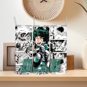 Anime Inspired 20 oz stainless-steel anime tumbler! Featuring dynamic manga panels