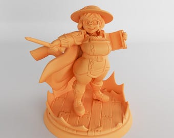 Female Dwarf Wizard Miniature – D&D, Pathfinder, TTRPG (32mm/75mm)