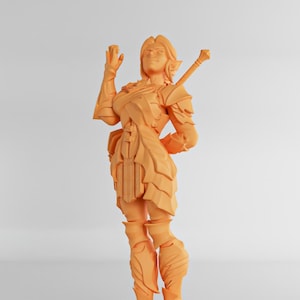Female Drow Paladin - Twin Goddess Miniatures - D&D - Mindy - TTRPG - 32mm Miniature - Pathfinder - Unpainted