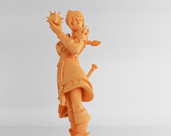 Female Half-High Elf Cleric - Twin Goddess Miniatures - D&D - Ebonheart - TTRPG - 32mm Miniature - Pathfinder - Unpainted