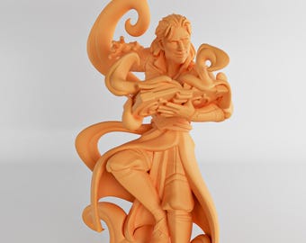 Human Male Wizard - Dale the Nether Wizard - Twin Goddess Miniatures - D&D - TTRPG - 32mm/75mm Miniature - Pathfinder - Unpainted - 5E