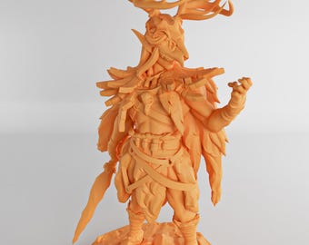 Male Elf Druid - Fara-Isil - Twin Goddess Miniatures - Pathfinder - D&D - TTRPG
