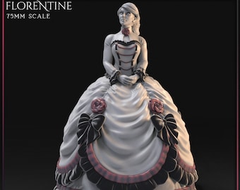 Florentine - Bella Nacht - TTRPG - 3d Printed Miniature - Aristocrat - DND