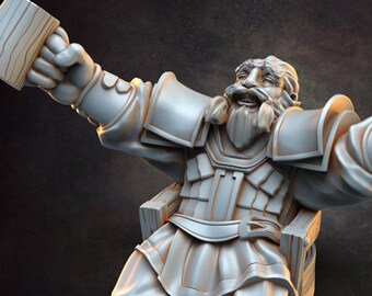 Drunk Dwarves - Dwarf - NPC - TTRPG - 32mm Miniature - D&D - Pathfinder - Unpainted - Red Clay Collectibles - The Good Ol&#39; Tavern