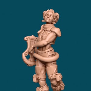 Tiefling Bard for TTRPG - Awkward Penguin Miniatures - D&D - TTRPG - 32mm Miniature - Pathfinder - Unpainted - 5E