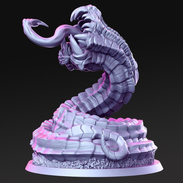 Claw Serpent - Wurm - D&D - TTRPG - 32mm Miniature - Pathfinder - Unpainted