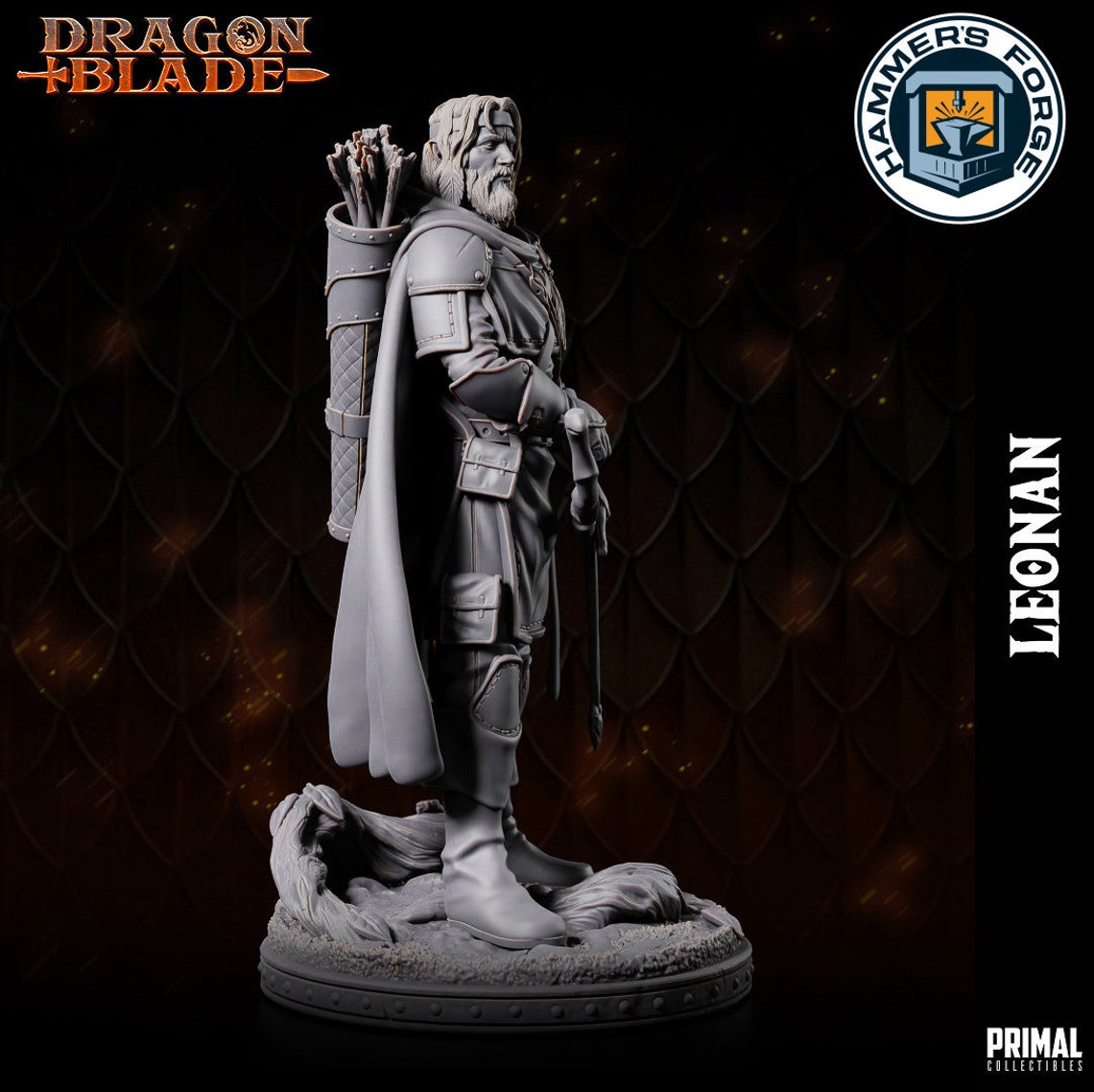 Male Half Elf Ranger Miniature for D&D - TTRPG - 32mm Miniature ...