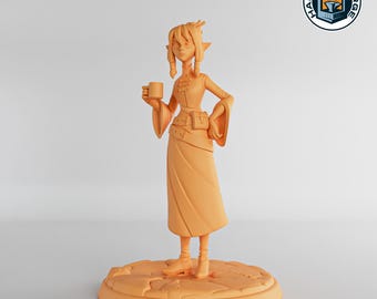 Vivi, Elven Warlock – D&D, Pathfinder, TTRPG (32mm/75mm)