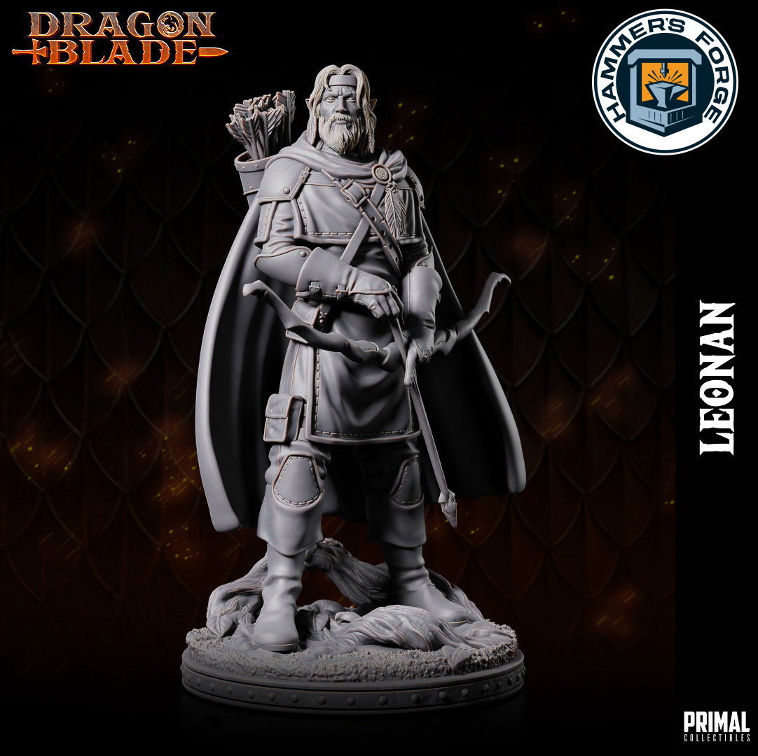 Male Half Elf Ranger Miniature for D&D - TTRPG - 32mm Miniature ...