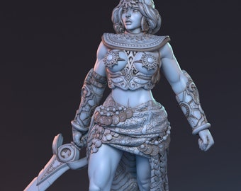 Human Female Fighter for TTRPG by HardWitch Games - Adamine - Pathfinder - D&D - TTRPG - Gift for Gamers