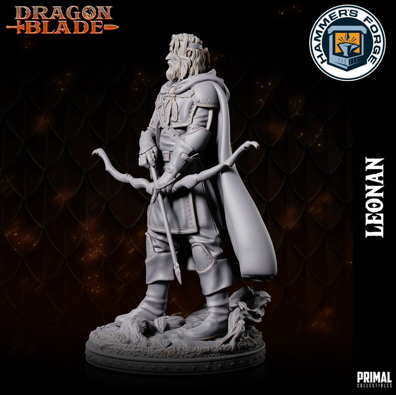 Male Half Elf Ranger Miniature for D&D - TTRPG - 32mm Miniature ...