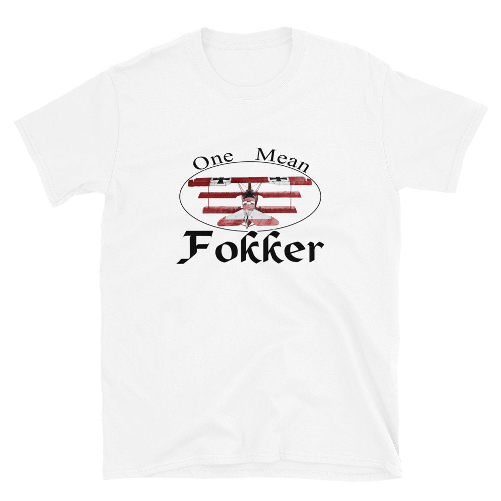 WWI one Mean Fokker Red Baron WW1 Theme Tshirt. Free Shipping Etsy