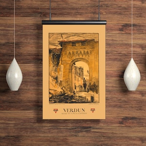 WWI &quot;VERDUN&quot; World War One YMCA poster Full Size Reprint. Free Shipping!