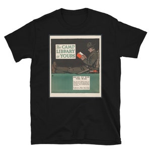 WWI &quot;Read to Win the War&quot; World War One American Library Association poster T-shirt. Free Shipping!