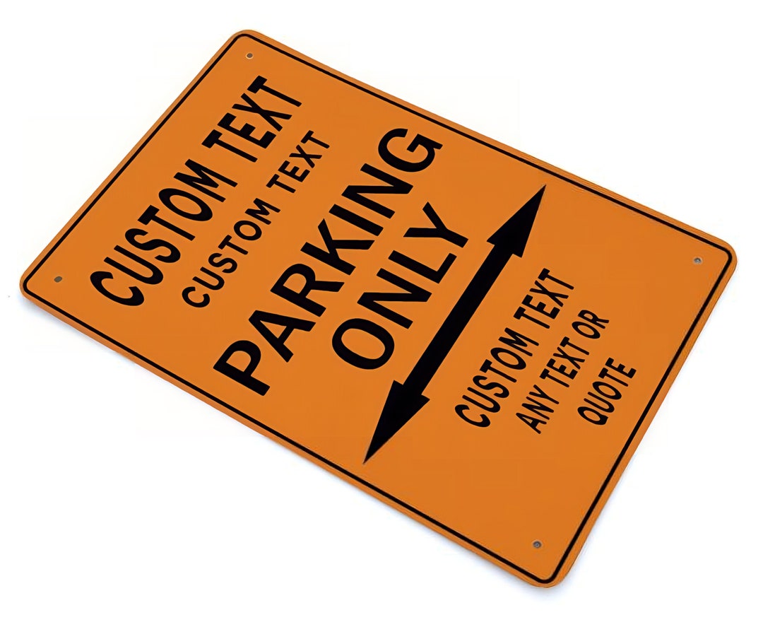 Custom Metal Workplace Parking Sign Company Logo or Name Information