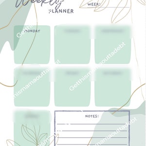 Digital & printer Friendly Weekly Calendar