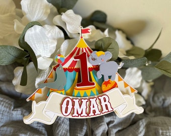 Circus Cake Topper | Carnival Cake Topper | Circus Birthday Cake Topper |Circus Birthday| Custom Circus Cake Topper | Cake Topper Carnival