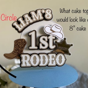 Rodeo Cake Topper | My First Rodeo Cake Topper| Birthday Cake Topper ...