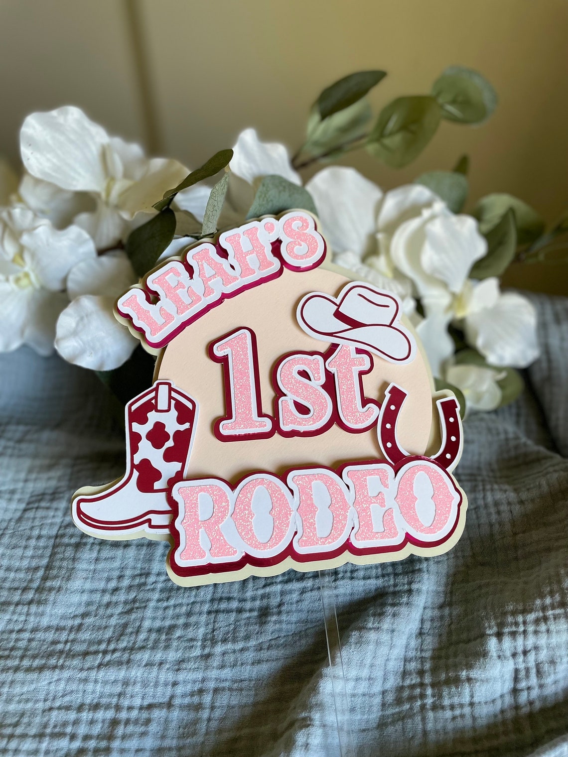 Rodeo Cake Topper | My First Rodeo Cake Topper| Birthday Cake Topper ...