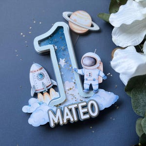 Space Cake Topper | First Trip Around the Sun| Space Cake Topper | Cake Topper Space theme| Space Cake Topper | Space Birthday