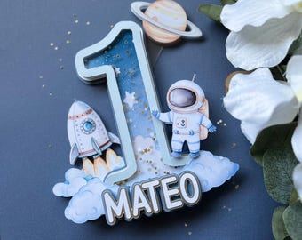 Space Cake Topper | First Trip Around the Sun| Space Cake Topper | Cake Topper Space theme| Space Cake Topper | Space Birthday