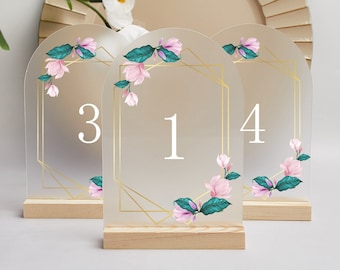 Table Numbers, Frosted Acrylic Table Numbers Wedding, Custom Frosted Wedding Reception Decor, Centerpieces Luxury Decorations, Table Number
