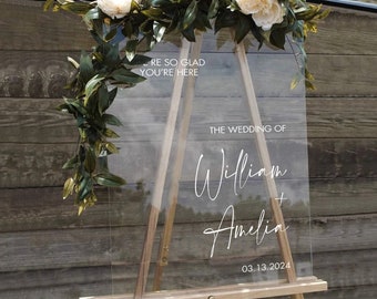 Custom Welcome Wedding Sign,Welcome to Our Wedding Entry Sign,Wedding Engagement Welcome Sign,Acrylic Wedding Reception Sign,Wedding Decor