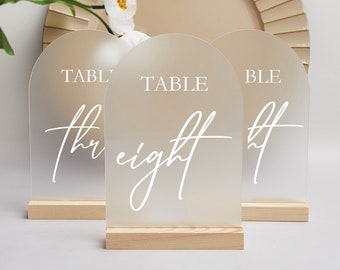 Wedding Table Numbers, Table Numbers Wedding, Acrylic Table Numbers, Wedding Table Centerpiece, Custom Frosted Wedding Reception Decor