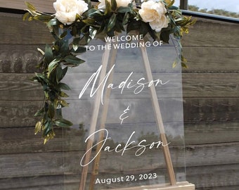 Acrylic Wedding Welcome Sign, Wedding Signs, Acrylic Wedding Sign, Modern Wedding Decor, Welcome to Our Wedding Sign, Wedding Decoration