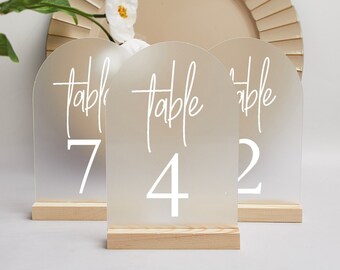 Arch Table Numbers, Acrylic Table Numbers, Wedding Table Numbers, Wedding Table Sign, Wedding Table Centerpiece, Simple Table Numbers