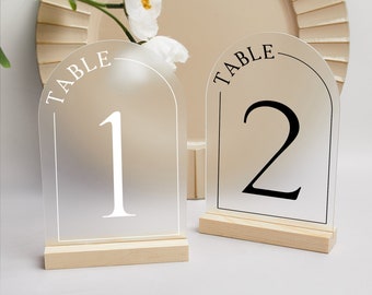 Numéros de table de mariage, Numéros de table pour mariage, Numéros de table en acrylique, Décoration de table de fête, Décoration de mariage, Cadeaux de mariage pour la mariée