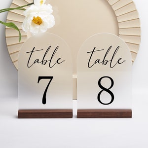 Modern Minimalist Wedding Table Numbers, Table Numbers Wedding Decoration, Rustic Table Numbers for Wedding Reception, Wedding Acrylic Sign