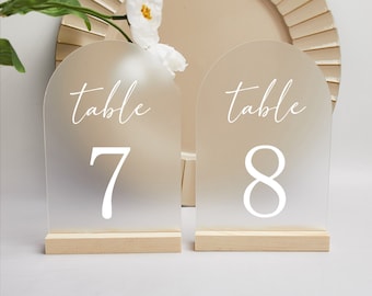 Table Numbers Wedding, Wedding Table Numbers, Frosted Acrylic Table Numbers, Custom Wedding Reception Decor, Wedding Signs, Party Decor