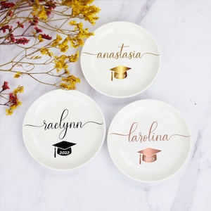 Personalized Graduation Gifts for Her, Graduation Ring Holder Dish, Graduation Jewelry Dish, College Masters Degree Gift PHD Graduation Gift