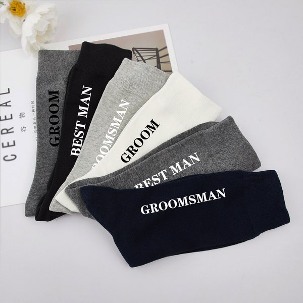 Groom Socks, Best Man Socks, Groomsman Socks, Groomsmen Socks, Wedding Socks, Groomsmen Gift, Wedding Party Socks, Usher Socks, Wedding Gift