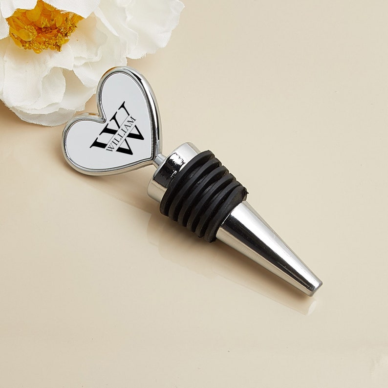 Personalized Wine Stopper,Custom Wine Bottle Stopper,Anniversary Gift,Wedding Gift,Wine Gifts,Valentines Day Gifts for Him,Personalised Gift image 3