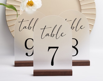 Table Numbers, Wedding Table Numbers, Frosted Acrylic Table Numbers, Custom Frosted Wedding Reception Decor, Wedding Sign, Party Table Decor