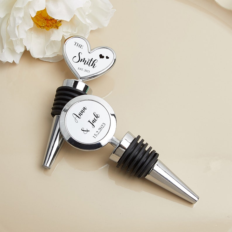 Personalized Wine Stopper,Custom Wine Bottle Stopper,Anniversary Gift,Wedding Gift,Wine Gifts,Valentines Day Gifts for Him,Personalised Gift image 6