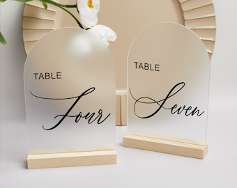 Table Numbers Wedding, Wedding Table Numbers, Frosted Acrylic Table Numbers, Custom Wedding Reception Decor, Wedding Signs, Party Decor