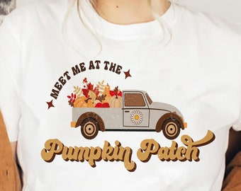 Pumpkin Patch Truck PNG, Fall Sublimation Design (Digital Download)