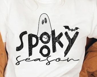 Spooky Season SVG, Retro Ghost Shirt Svg, Happy Halloween Png, Spooky Vibes Svg, Halloween Shirt Svg, Vintage Ghost Halloween Shirt Design