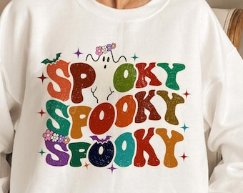 Groovy Retro Spooky PNG, Halloween Png Sublimation, Retro Halloween Png, Spooky Png, Spooky Ghost Svg, Halloween Shirt Design Svg
