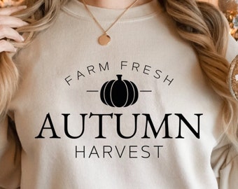 Farm Fresh Autumn Harvest PNG, Fall Shirt Design (Digital Download)